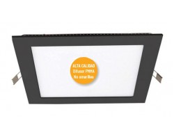 Downlight panel LED Cuadrado 120x120mm Negro 6W 